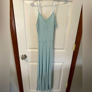 Bp Blue and White Striped Knit Dress Size Small